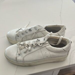 White leather, Steve Madden size 8 shoes